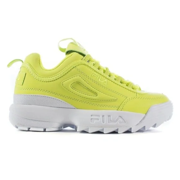 Womens Sneakers Fila Disruptor Ii Premium Repeat Yellow Fila Shoes